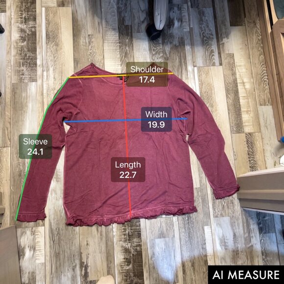 Coco + Carmen Women's Mauve Blouse with Ruffle sleeves and Waist - Size L/XL - Picture 7 of 7